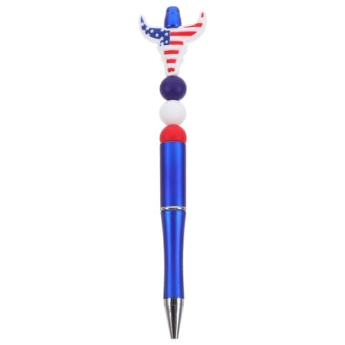 Stylo à Gel Operitacx Tête de Bœuf Motif Drapeau Américain Réutilisable Fête de l'Indépendance Étudiants