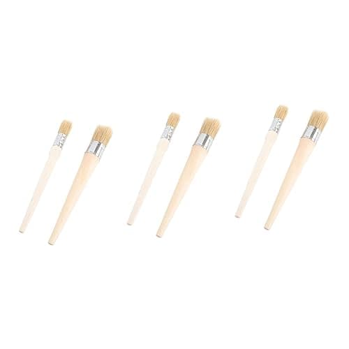 SEWACC Brosse à Peinture Professionnelle à Manche 6 Pièces Pour Meubles - Pochoirs et Décoration Intérieur - Sets Round