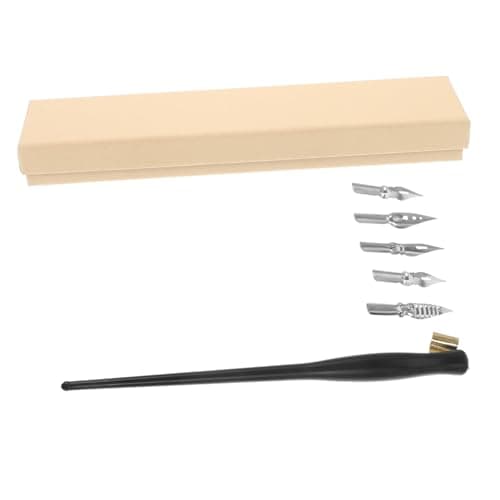 NUOBESTY Ensembles de 3 stylos inclinés pastel encrés trousse pratique Métal pour dessinateurs en herbe
