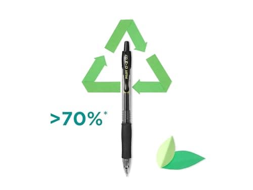 PILOT - Lot de 4 stylos roller à encre gel rétractables et rechargeables - Stylos en plastique recyclé - Idéal pour étud