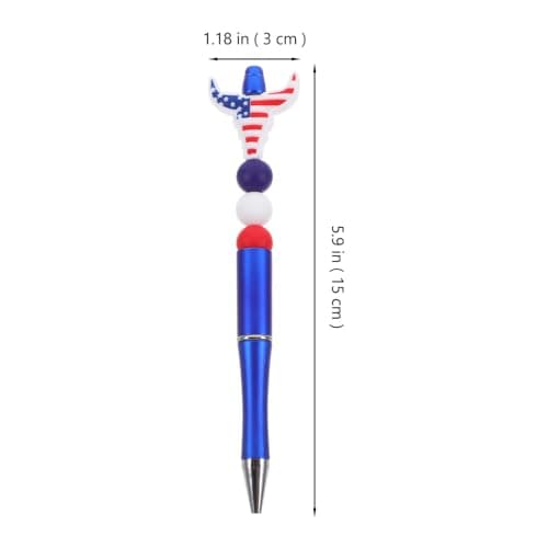 Stylo à Gel Operitacx Tête de Bœuf Motif Drapeau Américain Réutilisable Fête de l'Indépendance Étudiants