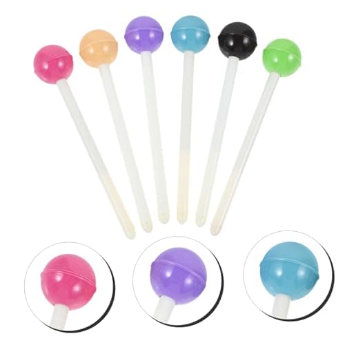 NUOBESTY Stylos Mignons à Encre Gel Forme De Sucette Pour Filles Bureau Cadeau De Fête Fournitures Scolaires 6 Pièces