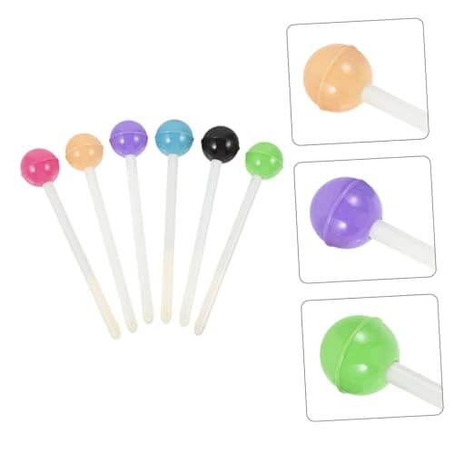 NUOBESTY Stylos Mignons à Encre Gel Forme De Sucette Pour Filles Bureau Cadeau De Fête Fournitures Scolaires 6 Pièces