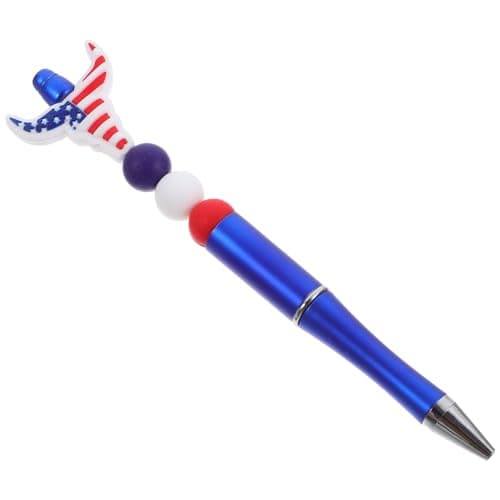 STOBOK Stylos à Gel Forme de Tête de Bœuf Motif Drapeau Américain pour Étudiants Writing Fluide et Résistance à l'Usure