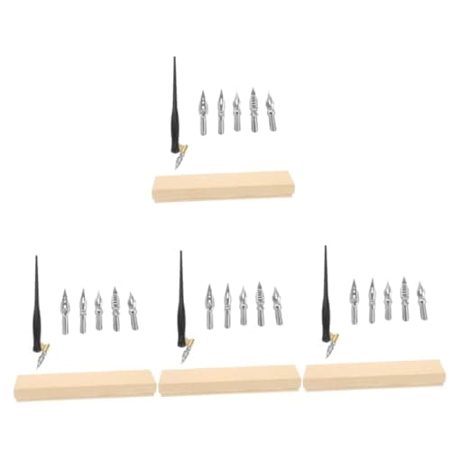 VILLCASE Premium Stylos Inclinés Pastel Pour Adulte Artiste Apprenti Trousse Signature Plastique 4 Ensembles