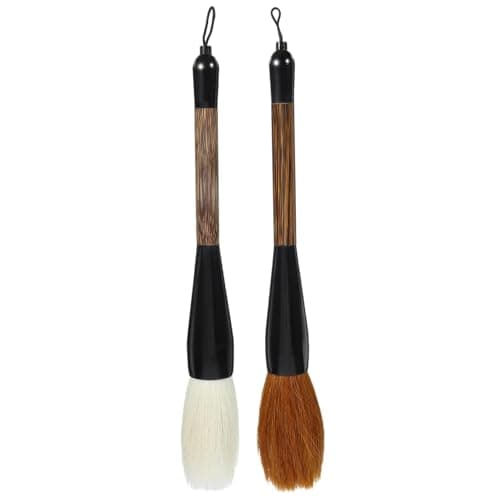 Angoily 2 Pièces Portable Chinois Calligraphie Plume Crayons En Poil De Goat Pour Arts Et Pratique De Calligraphie