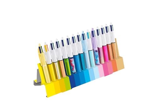 BIC Collection Spéciale | 4 Couleurs, Pointes Moyennes et Large, Boîte de 15 | Couleurs d'Encre Assorties | Étudiant et