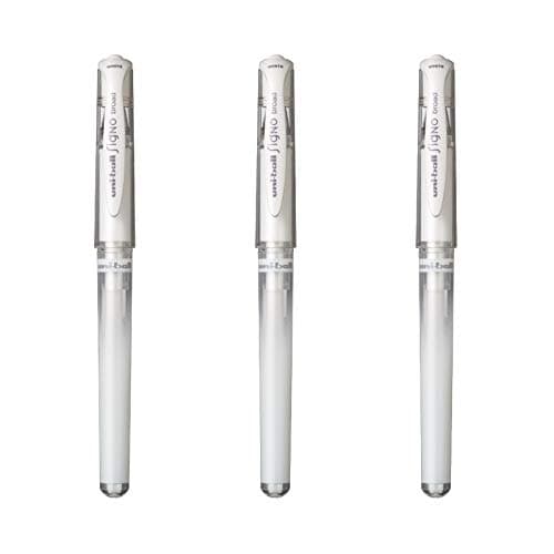 Uni-ball Mitsubishi Pencil - Roller Créatif Encre Gel Signo Broad Or - Pointe 1 mm - Écriture Large pour Carterie et Loi — Blanc