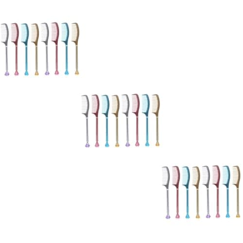 VILLCASE Lot de 3 Stylos de Signalisation Portables pour Étudiants | Stylos Amusants en Forme de Peigne | Stylo À Bille