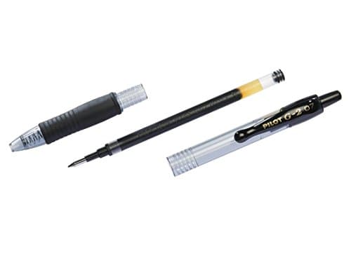 PILOT - Lot de 4 stylos roller à encre gel rétractables et rechargeables - Stylos en plastique recyclé - Idéal pour étud