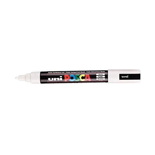 Marque POSCA Mitsubishi 3 Marqueurs Blancs PC5M Pointe Conique Pour Peinture à Base d'Eau Tous Supports.createClass()