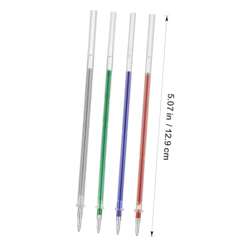 Operitacx 100 Pièces Recharge de Paillettes Stylo Gel Effaçable Noir | Brosse Scolaire Plastique