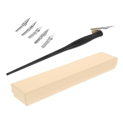 NUOBESTY Ensembles de 3 stylos inclinés pastel encrés trousse pratique Métal pour dessinateurs en herbe