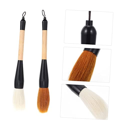 Angoily 2 Pièces Portable Chinois Calligraphie Plume Crayons En Poil De Goat Pour Arts Et Pratique De Calligraphie