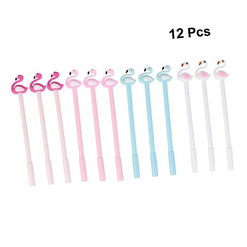 Stylos à Gel Angoily Flamant Rose 36 Pièces pour Étudiants en Bureau - Creatif et de Qualité Élevée