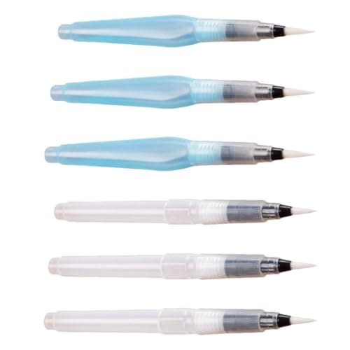 Lurrose 2 Ensembles Brush Pen Buse Liquide Scellant Nylon Pour Dessinateurs Professionnels Art Supplies