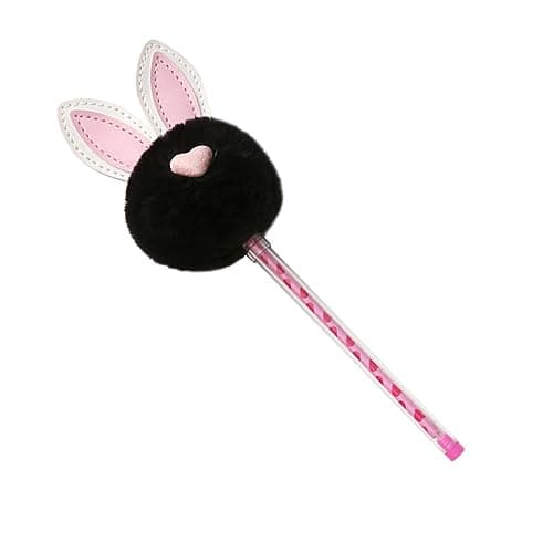 Tofficu Stylos à Encre Gel Noir Design Oreilles De Lapin École Étudiant Prix Écriture Fluide Matériaux Sûrs 6Pièces