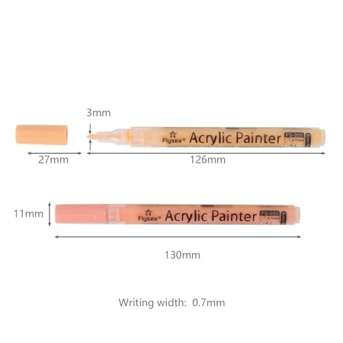 Marqueurs de peinture acrylique Feutres acryliques Couleurs de peaux 0,7 mm pour peinture sur mur toile Pierre Bois et p