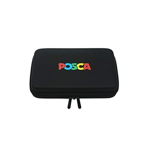 POSICA Mitsubishi Pencil Mallette 24 Marqueurs Fines à Pointes Extra-Fin / Moyennes / Biseautées Tout Support - Marqueur