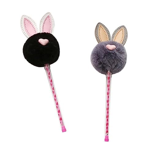 Tofficu Stylos à Encre Gel Noir Design Oreilles De Lapin École Étudiant Prix Écriture Fluide Matériaux Sûrs 6Pièces
