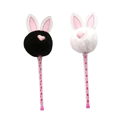 Tofficu Stylos à Encre Gel Noir Design Oreilles De Lapin École Étudiant Prix Écriture Fluide Matériaux Sûrs 6Pièces