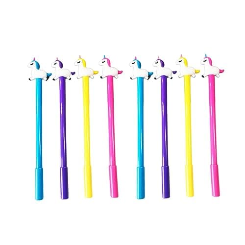 STOBOK 8 pièces Gel Forme De Licorne Noirs Pour Enfants Fournitures De Bureau Amusantes