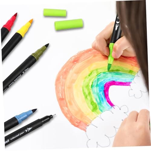 LIGHTAOTAO Lot de 24 stylos pinceaux aquarelle à double pointe marqueurs à base d'eau pour adults couleurs variées porta
