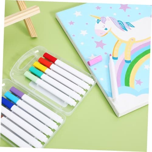DIYEAH Couleurs Acryliques Feutres Marqueurs 12 Pièces pour Art et Artisanat - Idéaux pour Peindre Toile