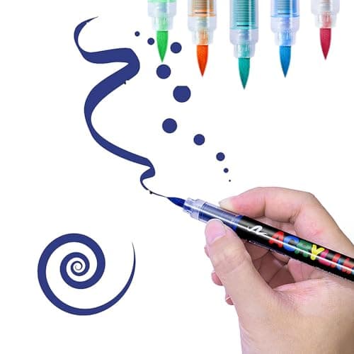 Marqueurs acryliques droits forte couverture pour adultes coloriage Lot de 24