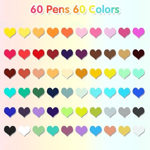 Feutre acrylique Sonlaryin 60 couleurs pour peinture, bricolage et toile, Marqueur acrylique Sonlaryin double pointe pou