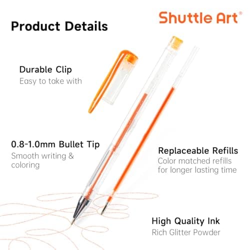 Stilleux gel pailleté Shuttle Art 240 pièces | idéal pour l'art et la créativité | recyclé_standard