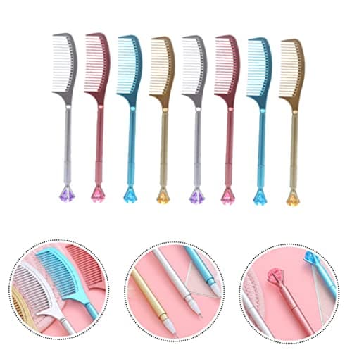 VILLCASE Lot de 3 Stylos de Signalisation Portables pour Étudiants | Stylos Amusants en Forme de Peigne | Stylo À Bille