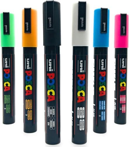 POSCA - Water-Based Paint Markers Maxi Pack Multi-Points pour Tous les Supports - 14 Marqueurs - Couleurs et Pointes Ass