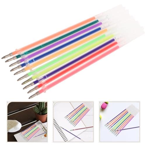Homoyoyo 100 pièces recharge stylos gel multicolores créative encre lisse pour bureau et école - écriture quotidienne ro