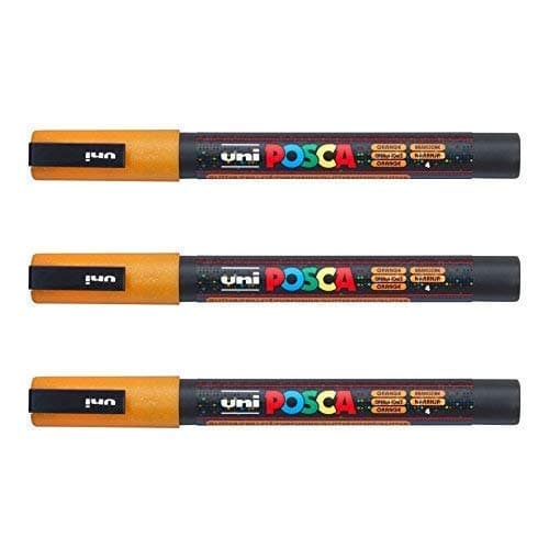 Posca Marqueurs PC-3 M Uni-Ball + Gamme complète de 40 couleurs disponibles + Artisans et passionnés + Décoration et art — orange pailleté