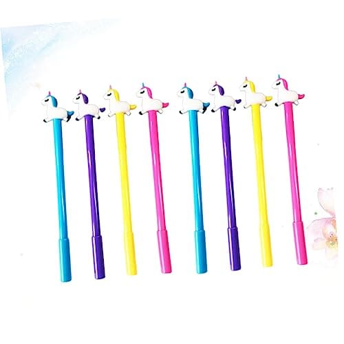 STOBOK 8 pièces Gel Forme De Licorne Noirs Pour Enfants Fournitures De Bureau Amusantes