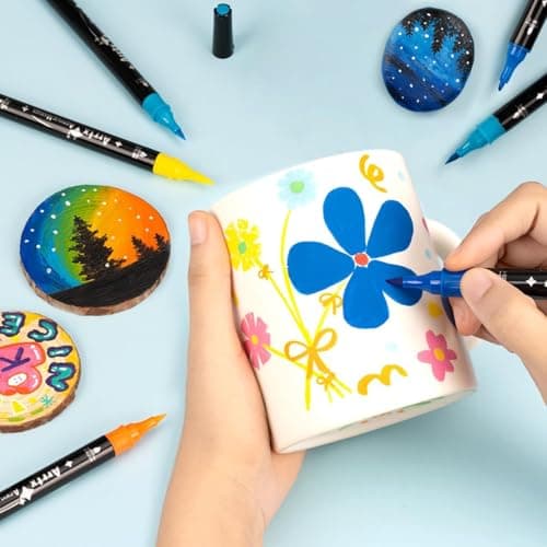 Marques Arrtx Feutres Acrylique Double Pointe 32 Couleurs Fournitures Artistiques Peinture Rock Bois