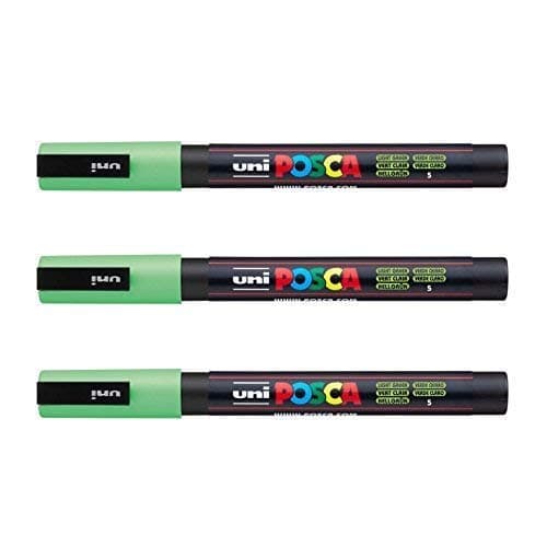 Posca Marqueurs PC-3 M Uni-Ball + Gamme complète de 40 couleurs disponibles + Artisans et passionnés + Décoration et art — vert clair