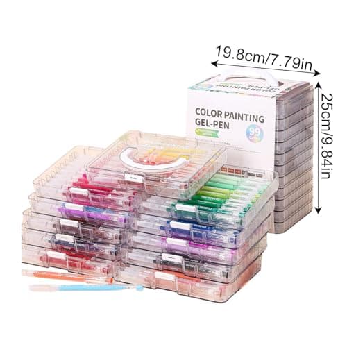Marque Générique 45/72/99 Couleurs Gel Pen Set Facile À Utiliser Pour La Carte De Journal Portable Avec Boîte De Rangeme