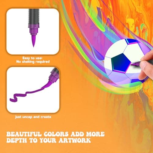 Marqueurs acryliques 24 couleurs Mockredn pour peinture versatile