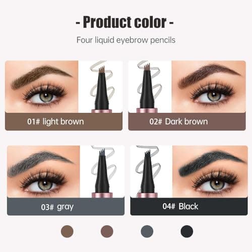 Crayon Sourcil Imperméable Magique 3D Waterproof 02# Marron Foncé pour Femmes Natural Look Crayon Yeux Crayon Sourcil 4