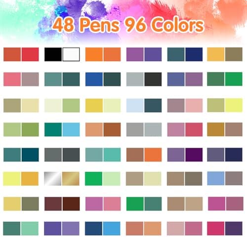 TrendGate 96 Couleurs Feutres Acrylique Marqueur pour Artisans et Artistes, Dessin, Peinture sur divers matériaux, Kit c
