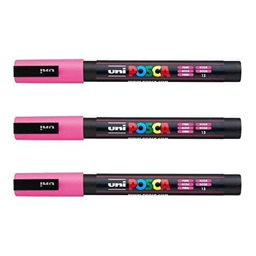 Posca Marqueurs PC-3 M Uni-Ball + Gamme complète de 40 couleurs disponibles + Artisans et passionnés + Décoration et art — rose