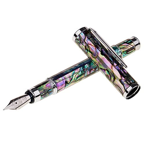 Stylo plume LACHIEVA Schmidt coquillage d'ormeau pointe fine pour homme et femme coffret cadeau fête