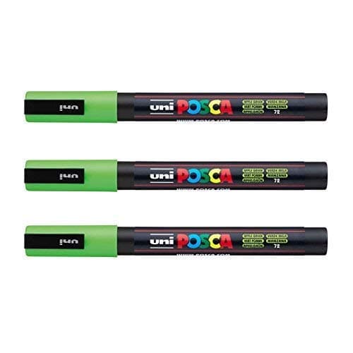 Posca Marqueurs PC-3 M Uni-Ball + Gamme complète de 40 couleurs disponibles + Artisans et passionnés + Décoration et art — vert pomme