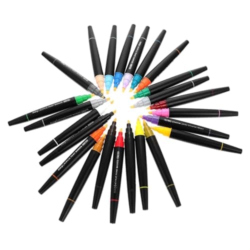 TOPPERFUN Marqueurs Acryliques Étanches Couleurs Multifonctionnels Pour Art Et Cartes De Vœux — comme montré