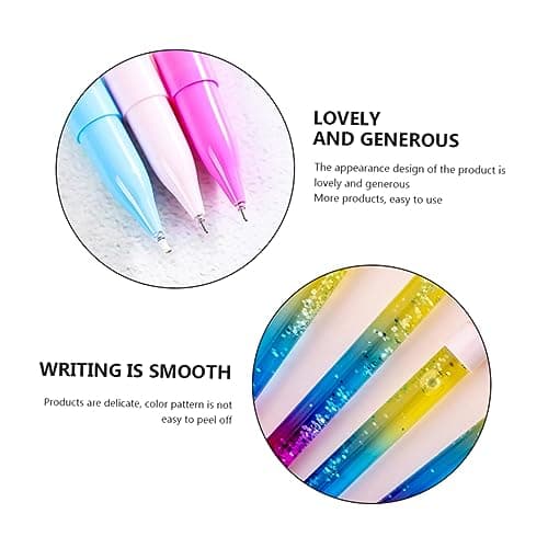SEWACC Stylos Avec Paillettes Adorables Forme De De Fée Pour Étudiants Et Amateurs De Papeterie 12Pièces Étincelants