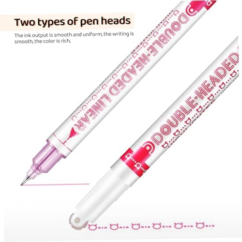Housoutil 4 Ensembles Double Tip Fluorescent Pens Set Pour Études Avec Roller Et Brosses fines Pour Planificateur et Bri
