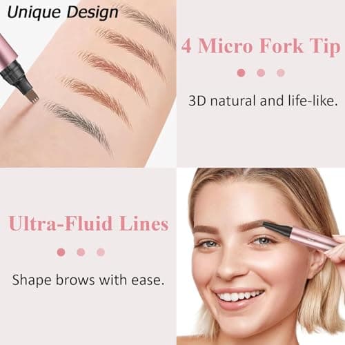 Crayon Sourcil Imperméable Magique 3D Waterproof 02# Marron Foncé pour Femmes Natural Look Crayon Yeux Crayon Sourcil 4