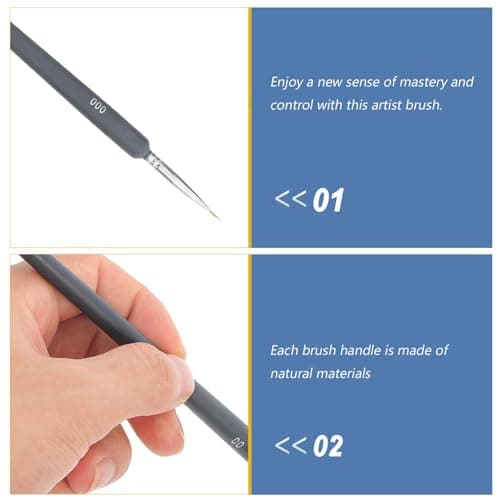 Pinceaux à peinture aquarelle Hohopeti pour artistes débutants et professionnels - 6 pièces de poils de loup pour dessin